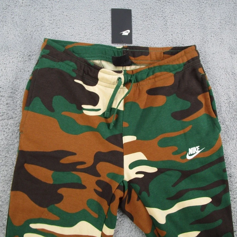 Nike Sportswear Club Fleece Camo Joggers Mens Medium Green Brown AV5942-341